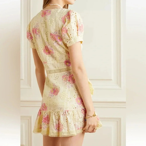 LOVESHACKFANCY Bea Dress in Mellow Yellow Size 6 - Picture 2 of 10